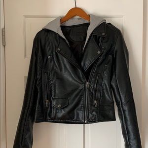 Blank NYC faux leather black jacket